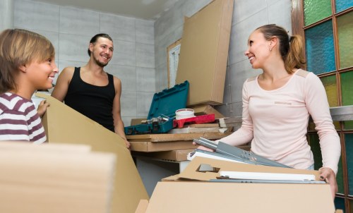 Removal van prepared for a North London move