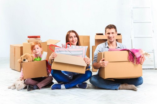 Removal team planning a house move in Northlondon street