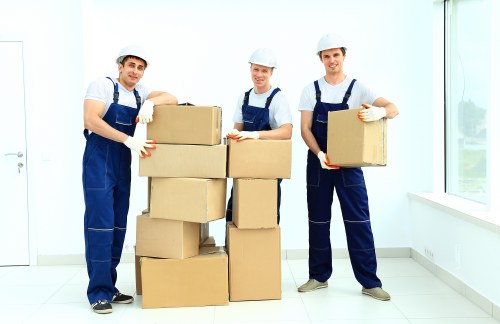Moving boxes and a checklist representing the start of a removals complaint process