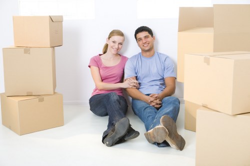 North London removal van transporting furniture safely