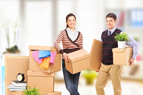Flat removal service navigating stairs in North London