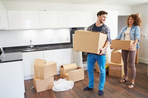 Efficient unpacking setup in a Northlondon home after relocation