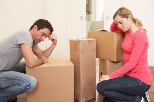Local packing and unpacking service team supporting a move in North London