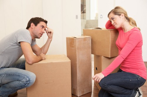 Carefully wrapped fragile belongings during a Northlondon home move