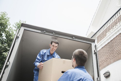 Loading a moving van for a North London flat removal