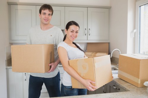 Organised moving boxes ready for a smooth North London relocation